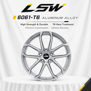 LS8003 LSW Aluminum Multi <b>Spoke</b> <b>Wheel</b> Polished One Piece Cast for Passenger Car Retrofit Upgrade - Product Image 4