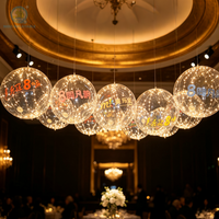 Sphère LED gonflable en PVC personnalisée, boule gonflable transparente avec lumières LED intégrées pour la décoration de plafond de fête, d'événement ou de centre commercial