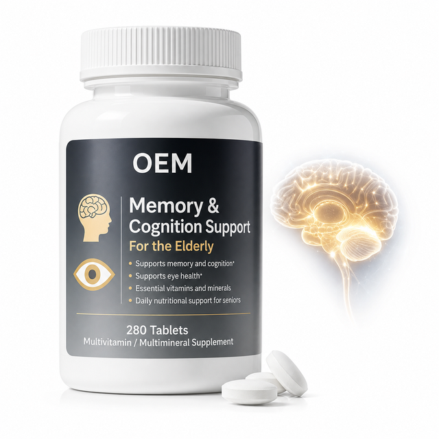 Oem Memory Cognition Support Adult Tablets Elderly Multivitamin Multimineral Supplement Immune Support Maintain Brain Function