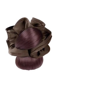 Ssbf Hair Bun Clip With Realistic Hair For Women Low Bun Updo Style <b>Brown</b> Color Manual Made Wig Ponytail - Product Image 5