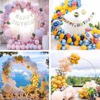 Support d'arche ronde en PVC pour ballons de mariage, 1,5 m/1,8 m, durable, pour décorations de fête, vente en gros