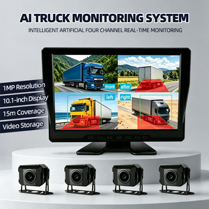 Caméra embarquée AI pour camions avec vision nocturne haute définition, étanche, 4 caméras, panoramique à 360 degrés, caméra de recul BSD - Product Image 3
