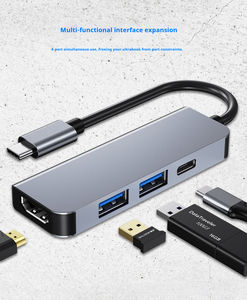 Hub multifonctionnel <span class=keywords><strong>USB</strong></span>-<span class=keywords><strong>C</strong></span> 4 en 1 de haute qualité, station d'accueil pour ordinateur portable, <span class=keywords><strong>adaptateur</strong></span> <span class=keywords><strong>multiport</strong></span> - Product Image 2