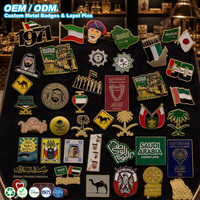 Broche en métal personnalisée avec drapeau national des Émirats arabes unis, de l'Arabie Saoudite et du Koweït, émail du Golfe, culture du Moyen-Orient, palmier, chameau, souvenir, badge