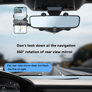 Soporte Giratorio Ajustable 720° para Teléfono en <span class=keywords><strong>Espejo</strong></span> Retrovisor <span class=keywords><strong>de</strong></span> Coche, Soporte Telescópico Universal para Smartphone/Coche/SUV/Camioneta - Product Image 4