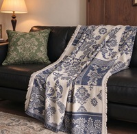 Plaid de lecture en mélange de laine 90% polyester 10% laine, toucher doux, évacuation de l'humidité, durable, châle de fauteuil, vente en gros