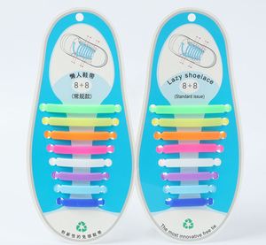 เชือกผูกรองเท้าซิลิโคนสีลูกกวาด เชือกผูกรองเท้าสีรุ้ง - Product Image 3