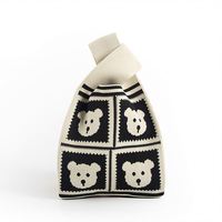 Bolsos hechos a mano de moda para mujer Mini bolso de mano suave tejido de punto bolso de ganchillo