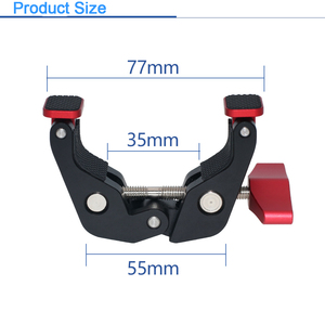Abrazadera de Aluminio de Alta Resistencia, Abrazadera en C, Rosca de 1/4"-3/<span class=keywords><strong>8</strong></span>", Soporte de Brazo Mágico Ajustable, Portátil, Impermeable, para Cámara y Monitor - Product Image 3