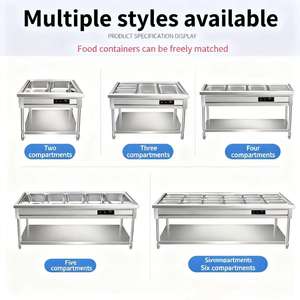 Hotel Restaurante Plato de frotamiento de acero inoxidable Buffet Calentador de alimentos para fiestas Eventos de vacaciones Funciones DE LA IGLESIA - Product Image 2