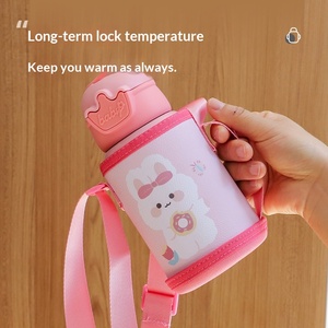 <span class=keywords><strong>Mug</strong></span> isotherme pour enfants 480 ml, en acier inoxydable, forme couronne, isolation sous vide, double couvercle, portable, personnalisable, motif étoile de dessin animé - Product Image 2