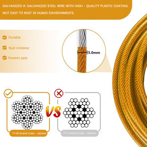 S'JOY GS010 Tali Anjing Kawat Baja Tugas Berat-3M-15M Panjang Dapat Disesuaikan Tahan Lama Tahan Gigitan Semua Ras Anjing untuk Berjalan/Hiking - Product Image 4