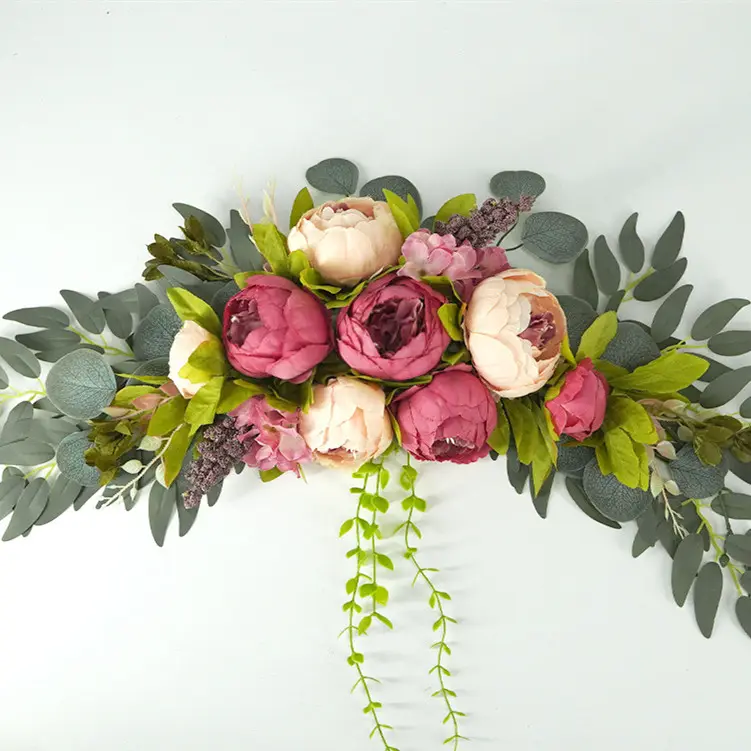 Wedding Hanging artificial Rose Flower Arrangement Arch