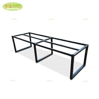 16 "H Pieds et bases de table en métal noir fabriqués à la main pour tables basses | Pieds de bureau en acier | Meubles réglables et résistants à la rouille