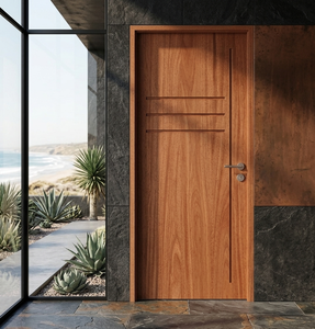 Porte en bois Meranti à âme pleine, design élégant, finition lisse, intérieur/extérieur, taille personnalisée, fabricant, export - Product Image 5
