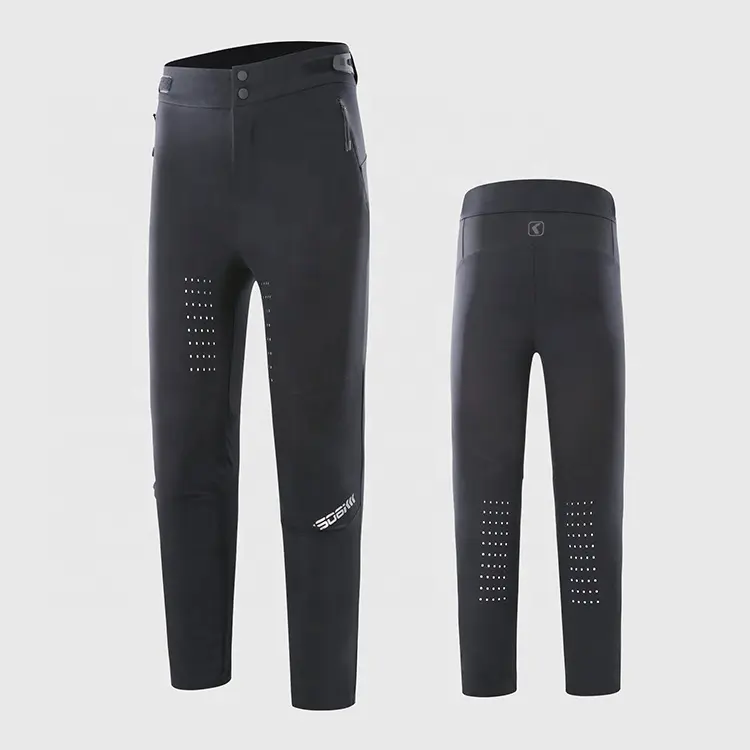 Calças compridas masculinas para ciclismo, calças para bicicleta de montanha dh mtb personalizadas com bolsos