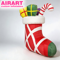 Chaussette gonflable pour affichage commercial de Noël, décorations de Noël et du Nouvel An pour centres commerciaux, cours, magasins, bâtiments