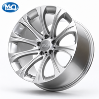 Jante en alliage forgé 19 21 pouces 5x114.3 à rayons multiples finition argentée pour SUV de luxe certifiée TUV Garantie 5 ans