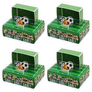 Boîtes en papier pour cadeaux et friandises sur le thème du football, boîtes pour bonbons, biscuits, en-cas, chips, pop-corn pour les fêtes sur le thème du football - Product Image 1