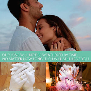 <span class=keywords><strong>Kit</strong></span> de moulage à main en argile, jouet pour souvenirs, moulage à la main, ensemble de moulage 3D de pieds en plâtre, pour adultes et bébés - Product Image 5