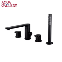 Robinet de baignoire en laiton finition noire à poignée unique, produit par Aqua Gallery à Foshan, Chine, bon prix