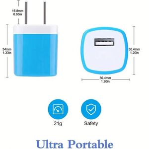 Portable Mini Cube Mobile Charger US <b>Plug</b> Home 5W Wall Charger Fast Phone <b>Adapter</b> 5v 1a <b>Usb</b> Charger - Product Image 3
