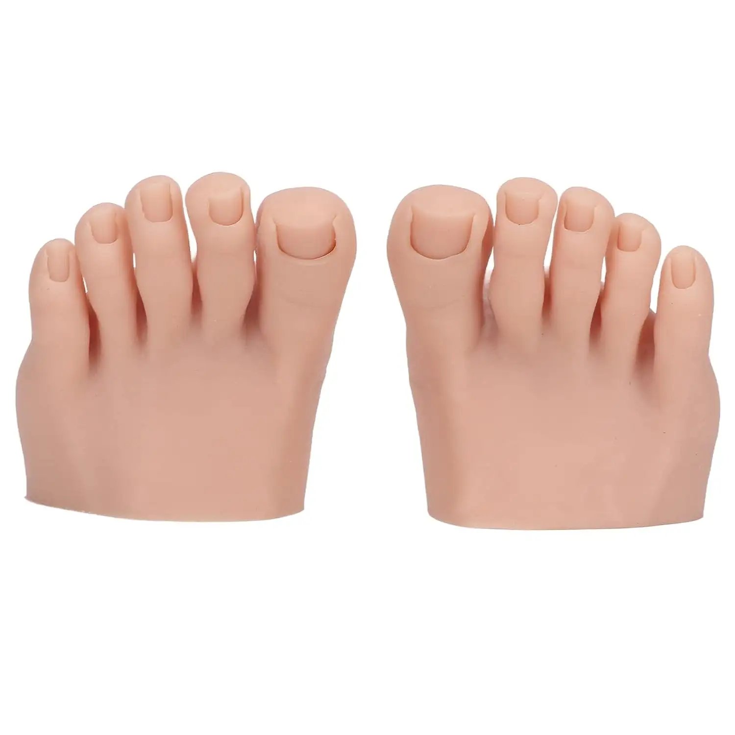 Practice False Foot Model Set Rubber Foot Silicone Body Parts Soft Silicone Nail Art Training Display