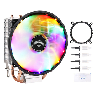 QiuzAim Universal <span class=keywords><strong>CPU</strong></span> Cooler Silent 12cm Ventilador de refrigeración 1700/1150/1151/1155/1156/775/1200/1366 AMD AM3 Computadoras de escritorio Cobre - Product Image 1