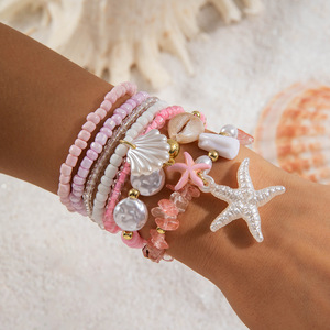 Bohème perle perle multicouche empilé Bracelet élastique pour magasin de bijoux personnalisé en gros N25743 - Product Image 4