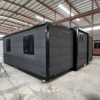 Vente directe Villa portable de luxe à 1, 2, 3, 4, 5 chambres, maison mobile, conteneur préfabriqué pliable extensible de 40 pieds et 20 pieds