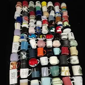 Tazas de porcelana de cerámica de varios diseños, tazas de café, té, sopa, contenedor completo para África, venta a granel por tonelada, el más barato