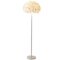Lampe sur pied en plumes de style scandinave simple et luxueux, pour couloir, hôtel, salon, canapé, à côté du lit, lampes sur pied LED