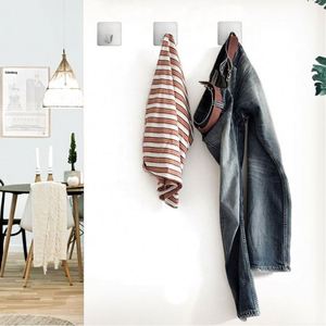 Kitchen Bathroom Adhesive Hooks Heavy Duty <b>Wall</b> <b>Hangers</b> Waterproof Stainless Steel Eco-Friendly Multifunction Clothing Hanging - Product Image 3