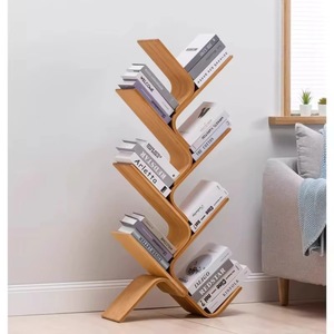 Étagère à livres créative en forme d'arbre, 6 niveaux, en bambou, style minimaliste, pour le salon, couleur naturelle - Product Image 3