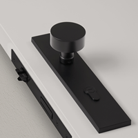 Serrure de porte DOOROOM H59 en laiton noir mat, monobloc, pour portes intérieures résidentielles, taille universelle