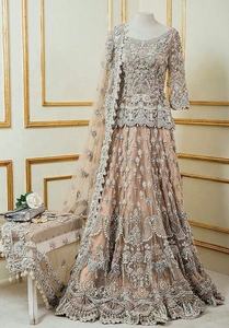 Elegant 2021 <b>Silk</b> Crystal Glass Beads Stone Work Lehenga Choli Beautiful-Heavy Embellished Bridal <b>Kurta</b> for Wedding and Party - Product Image 2