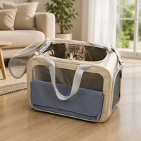 Sac de transport pour animaux de compagnie en maille respirante, pliable, pour chat et chien, sac de voyage portable à parois souples pour petits chiens et chats