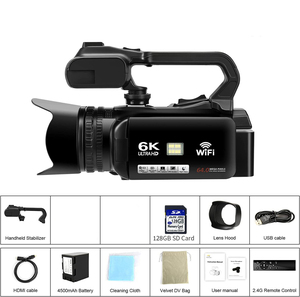 Caméra numérique avec enregistrement vidéo 6K/60 FPS, photos 64 MP, zoom numérique 18x, enregistrement longue durée de 4 heures - Product Image 3