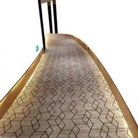 Moquette imprimée à motif de pneu pour les chambres et couloirs des hôtels de la chaîne Xian Lifen Quanji ; Tapis ignifuge de classe B1, modèle 2564