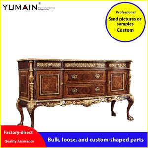 خزانة فاخرة كلاسيكية جديدة للمنزل ، لوح جانبي منحوت من الخشب الصلب الإنجليزي ، مدخل ألكسندر ، أثاث تقليدي - Product Image 2