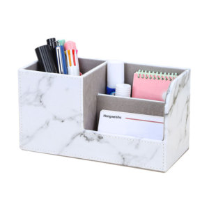 Đa chức năng biểu tượng tùy chỉnh văn phòng tổ chức kinh doanh phụ kiện khách sạn PU da bàn tổ chức chủ Máy tính để bàn tổ chức - Product Image 4