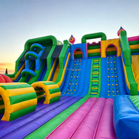 Toboggan gonflable pour enfants sur le thème de l'extérieur, adapté à la location pour activités commerciales