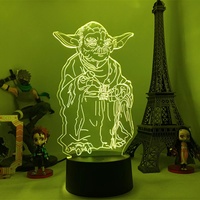 Lampe de nuit led optique 3d pour chambre d'enfant, étoiles Wars