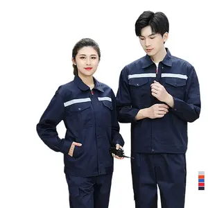 Uniforme de trabajo reflectante de fábrica, ropa de trabajo de manga larga, uniformes de ingeniería, ropa de taller