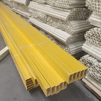 Perfil Pultruido de FRP, Tubo Cuadrado de Plástico Reforzado con Fibra de Vidrio, Tubo Rectangular Personalizable de GRP, Servicio de Corte para Construcción