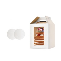 Grandes boîtes à gâteaux personnalisées 10x10x12 avec fenêtres et plateaux à gâteaux