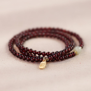 Imitation chinoise <span class=keywords><strong>He</strong></span> <span class=keywords><strong>Tian</strong></span> Yu Bracelet Style ethnique empilé trois cercles glace Qingyu Bracelet cercles de cristal Bracelet de mode - Product Image 4