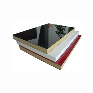 Hysen madeira compensada fabricante alto brilho acrílico MDF UV melamina mdf placa folha para decoração fibreboards