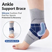 Attelle de cheville personnalisée en tricot 3D, manchon de compression respirant avec coussinet, léger, écologique, unisexe, pour la récupération sportive