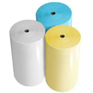 Voluminous Thermal Paper Board For Making Boarding Card Convenient Thermal Paper Jumbo Rolls 80x80 Blue
